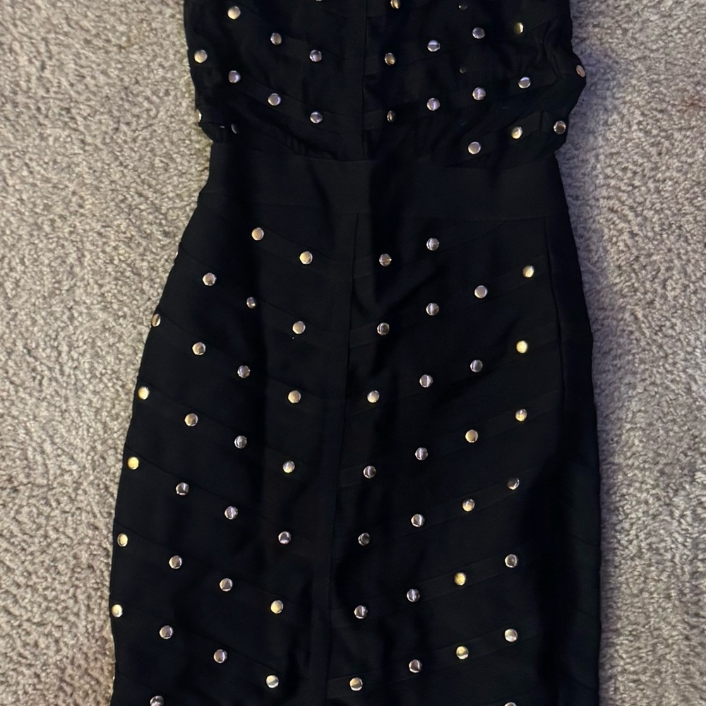 Elegant Black Studded Dress